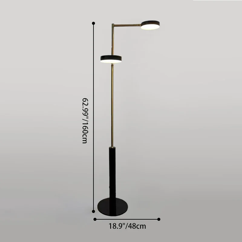 Contemporary Nordic Cylindrical Round Iron LED Standing Floor Lamp For Living Room