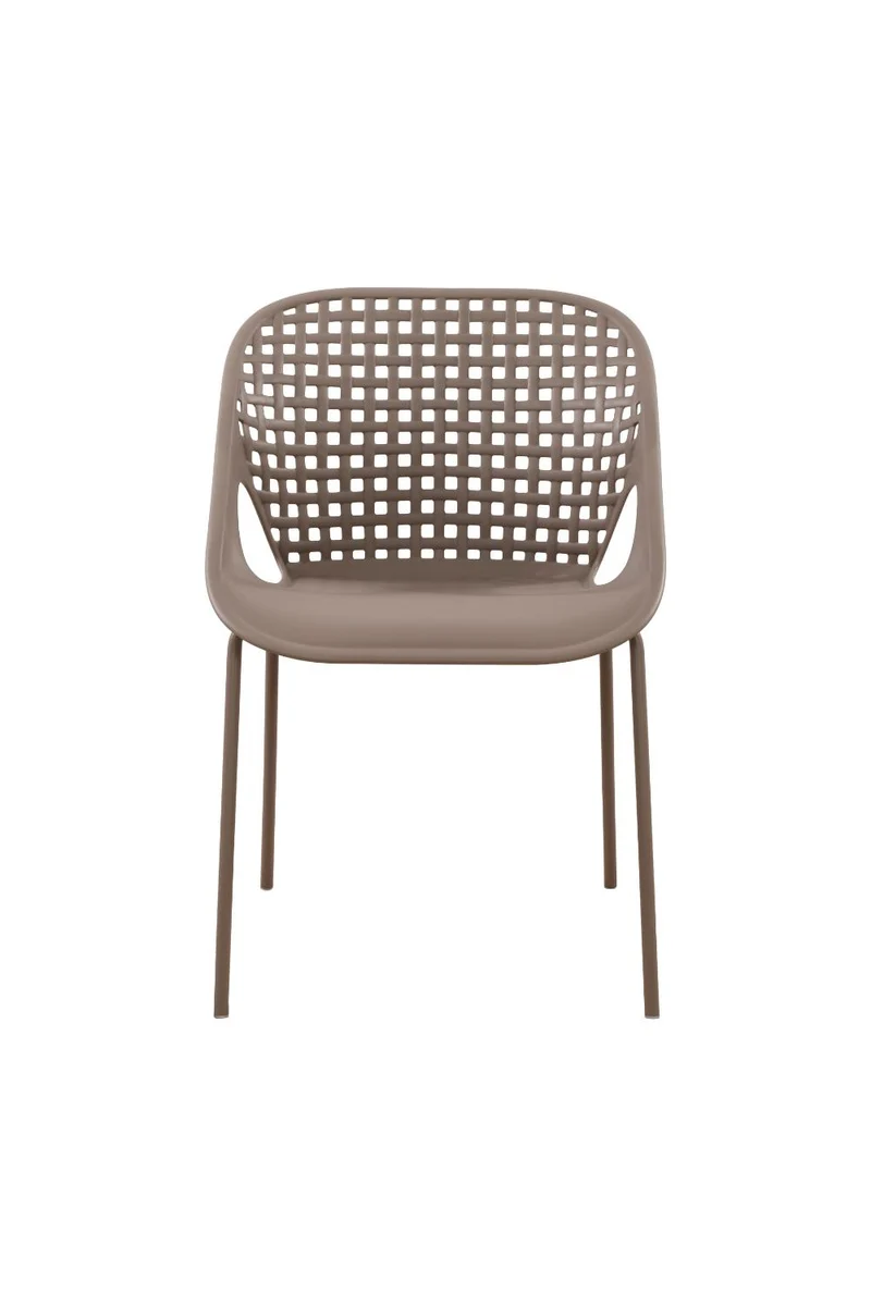 Silla Senit con Brazos, Color Taupe, con Espaldar y Diseño Moderno