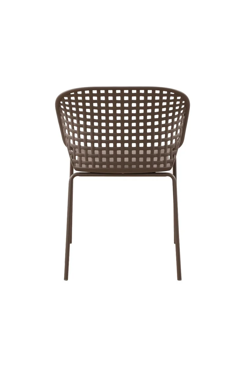 Silla Senit con Brazos, Color Taupe, con Espaldar y Diseño Moderno