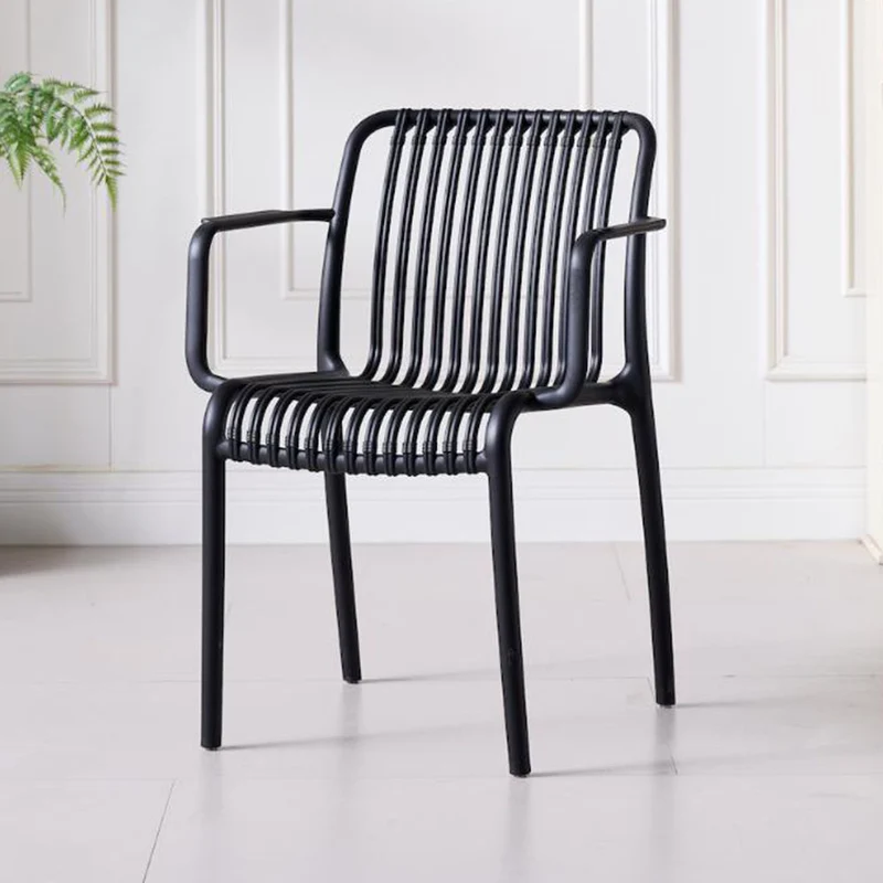 Silla Terra con Brazos, Color Negro, con Espaldar