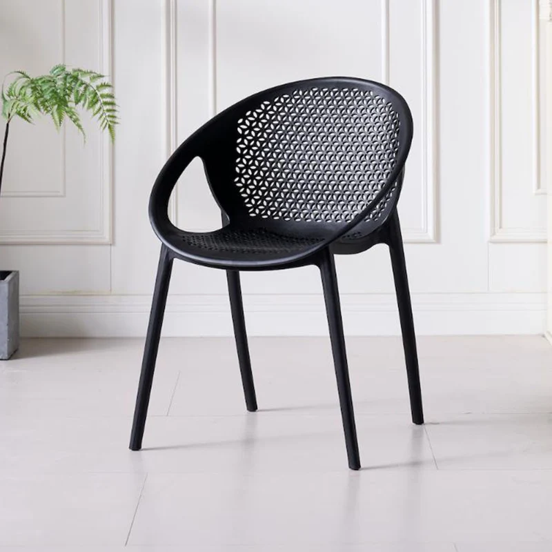 Silla Selva con Brazos, Color Negro, con Espaldar