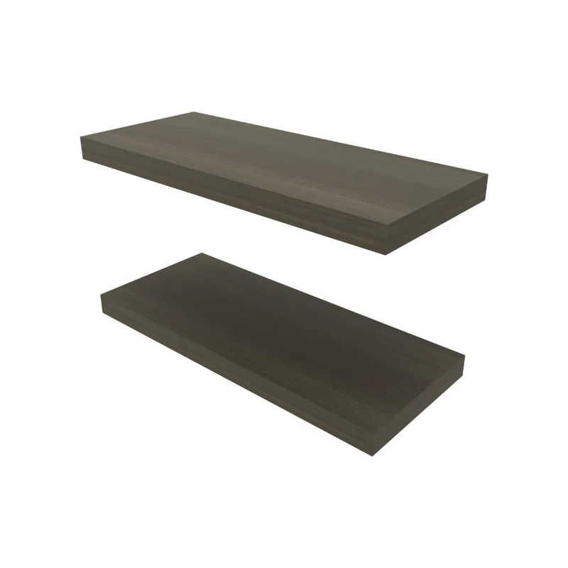 Repisa Flotante Maca X2, Canela, con Espacio para Ubicar Objetos ZF