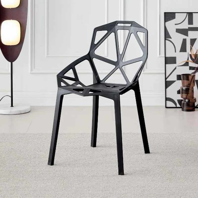 Silla Roxy, Color Negro, con Espaldar y Diseño Moderno