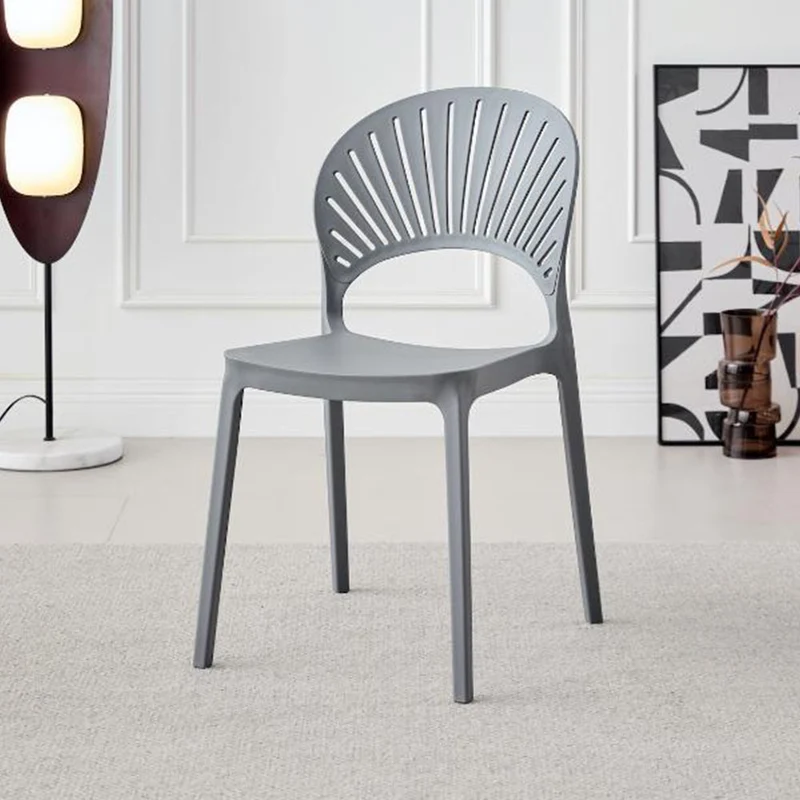 Silla Paraíso, Color Gris Oscuro, con Espaldar y Diseño Moderno