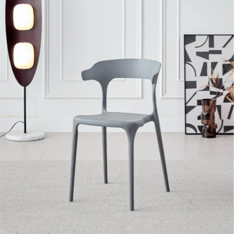 Silla Elena, Color Gris Oscuro, con Espaldar y Diseño Moderno