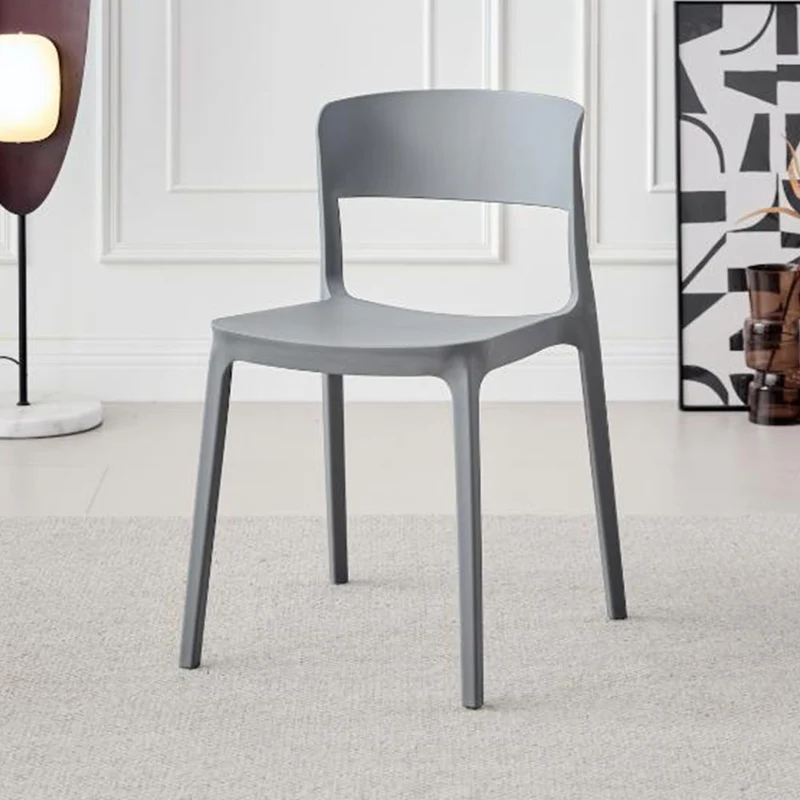 Silla Mónaco, Color Gris Oscuro, con Espaldar y Diseño Moderno
