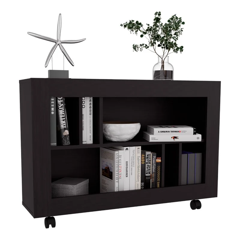 Mesa Auxiliar Joge, Wengue, con Espacio para Guardar Objetos Como Libros y Decoración ZF