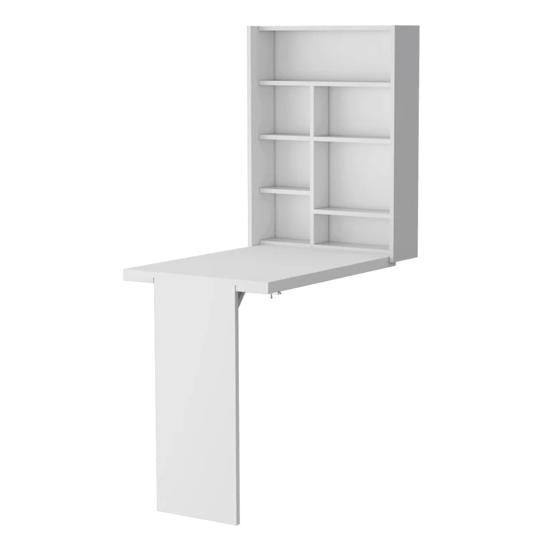 Mesa Auxiliar Vetta, Blanco, para Empotrar a la Pared y Amplia Superficie ZF