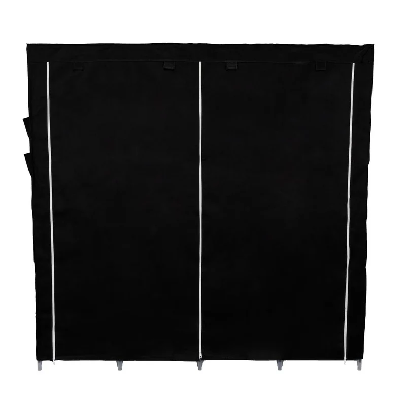 Clóset Portátil Garment, Negro, Variedad de Entrepaños en Tela
