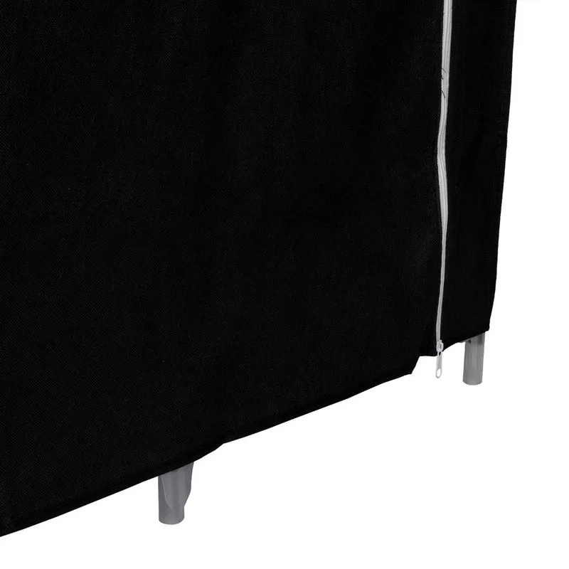 Clóset Portátil Garment, Negro, Variedad de Entrepaños en Tela
