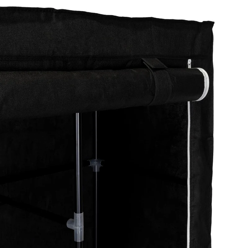 Clóset Portátil Garment, Negro, Variedad de Entrepaños en Tela