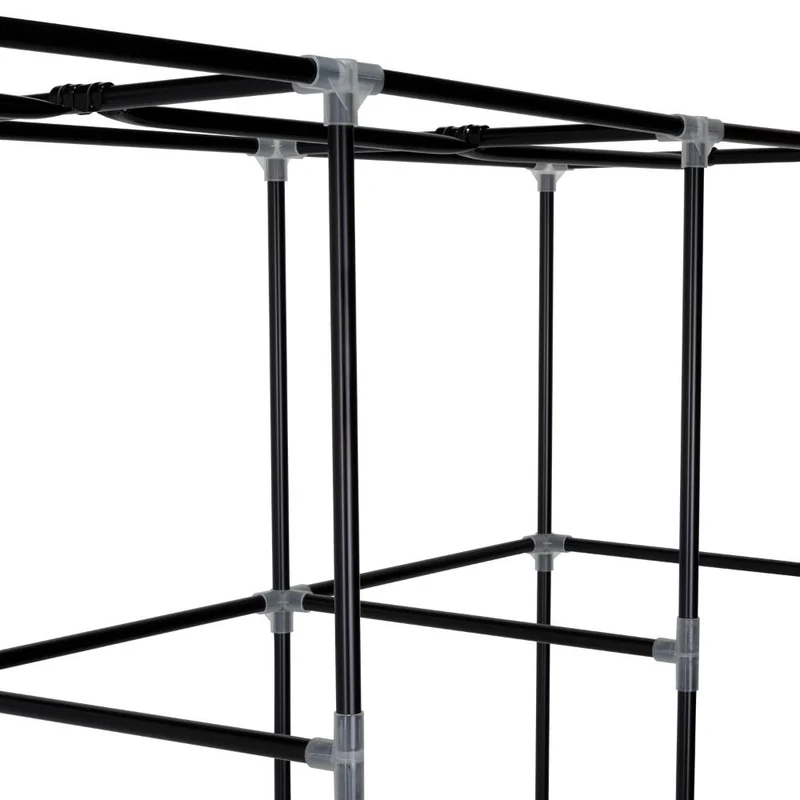 Clóset Portátil Garment, Negro, Variedad de Entrepaños en Tela