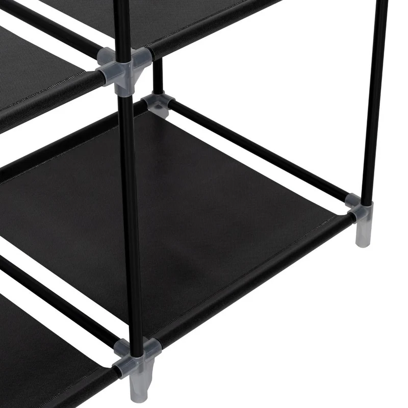 Clóset Portátil Garment, Negro, Variedad de Entrepaños en Tela