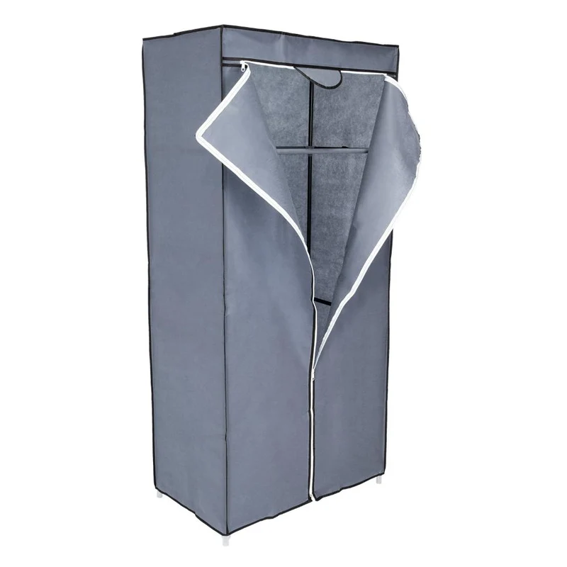 Clóset Portátil Jeasken, Gris, Variedad de Entrepaños en Tela