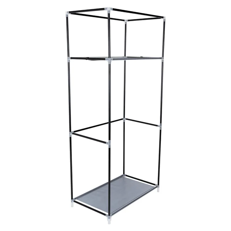Clóset Portátil Jeasken, Gris, Variedad de Entrepaños en Tela