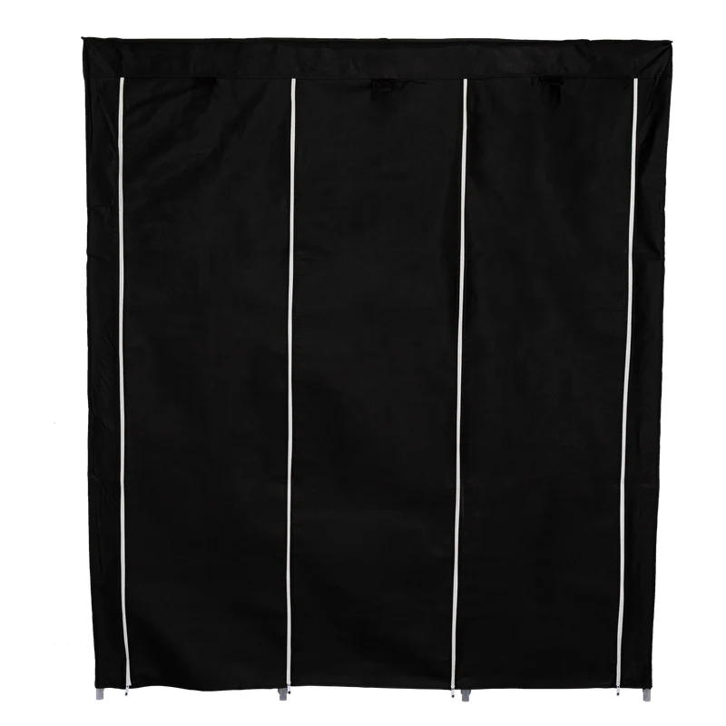 Clóset Portátil Jesan, Negro, Variedad de Entrepaños en Tela