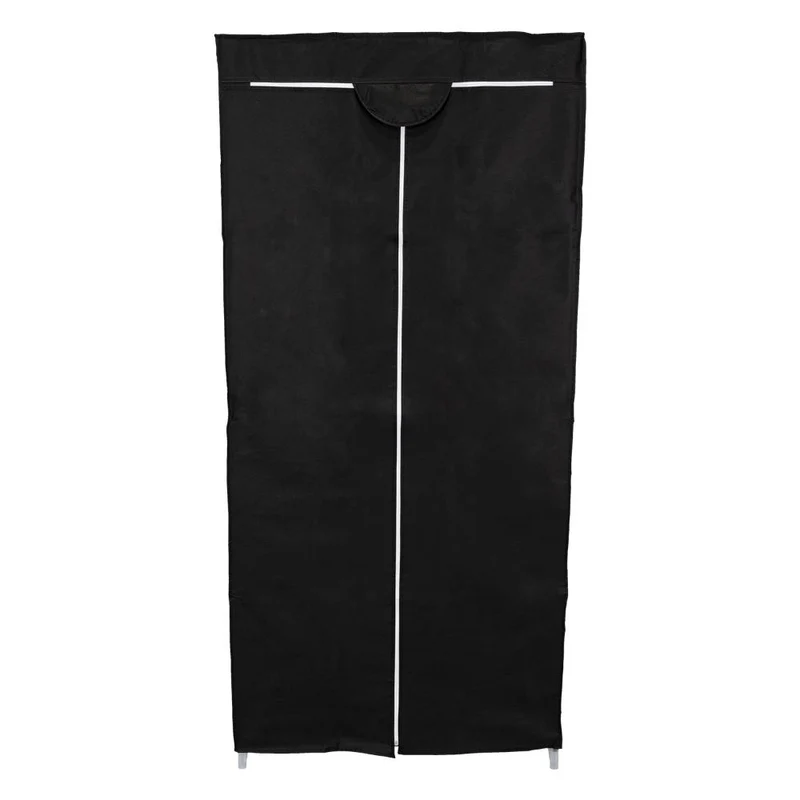 Clóset Portátil Jeasken, Negro, Variedad de Entrepaños en Tela