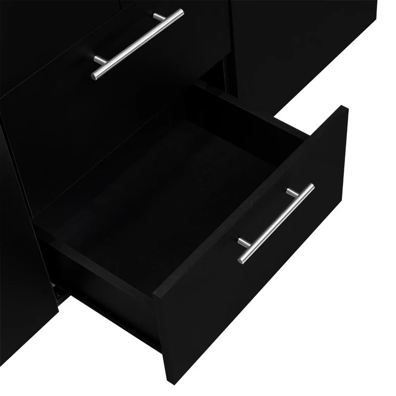 Clóset Bariloche Bombay Eco, Wengue, con Variedad de Entrepaños y Cuatro Puertas Abatibles