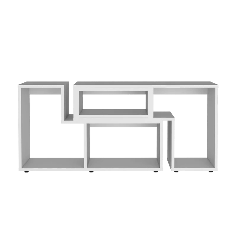 Mesa para TV Ascher, Blanco Duqueza, con Espacio para Televisor de hasta 50 Pulgadas