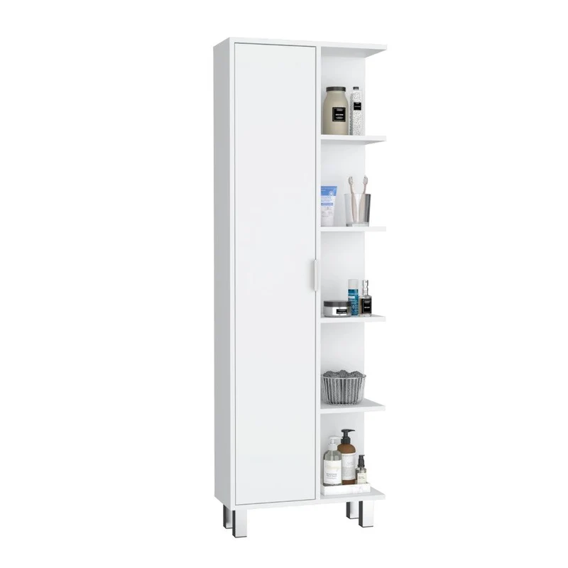 Mueble Auxiliar de Baño Crovic, Blanco, con Puerta Abatible ZF