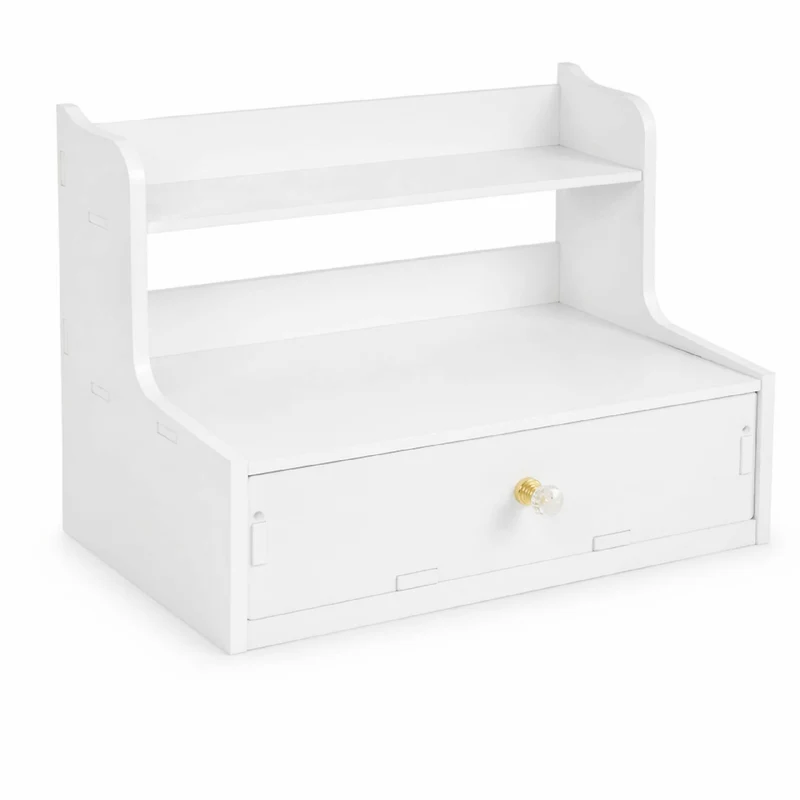 Organizador de Maquillaje Multifuncional con Cajón Estante para Cosméticos, Escritorio, Baño y Hogar