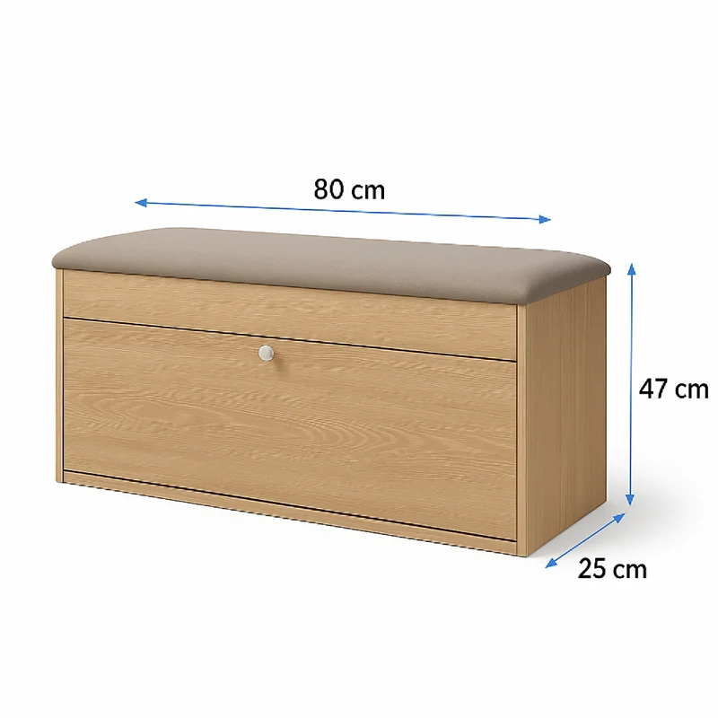 Organizador Zapatero Abatible - Baúl 47x80x25cm Gris Beige