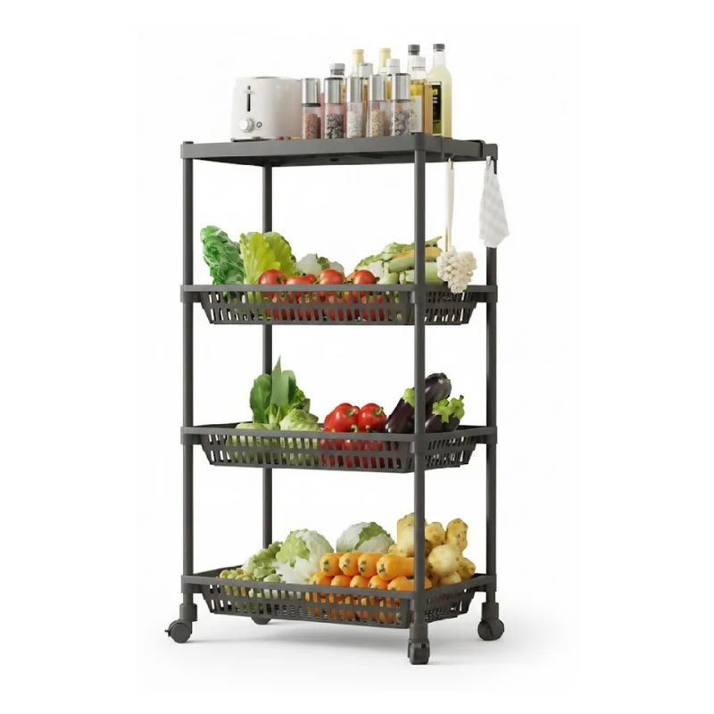Carrito Organizador 4 Niveles con Ruedas Multiusos YH6710-4A