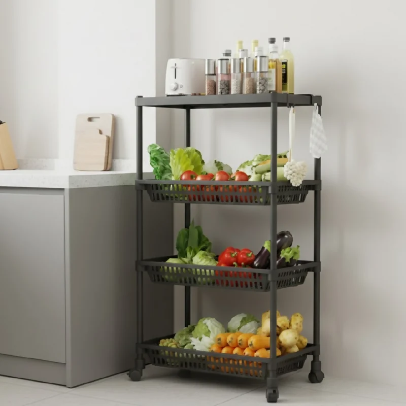 Carrito Organizador 4 Niveles con Ruedas Multiusos YH6710-4A