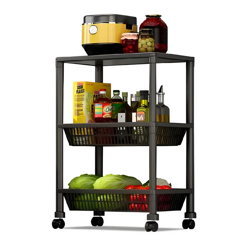 Carrito Organizador 3 Niveles con Ruedas Multiusos YH6710-3A