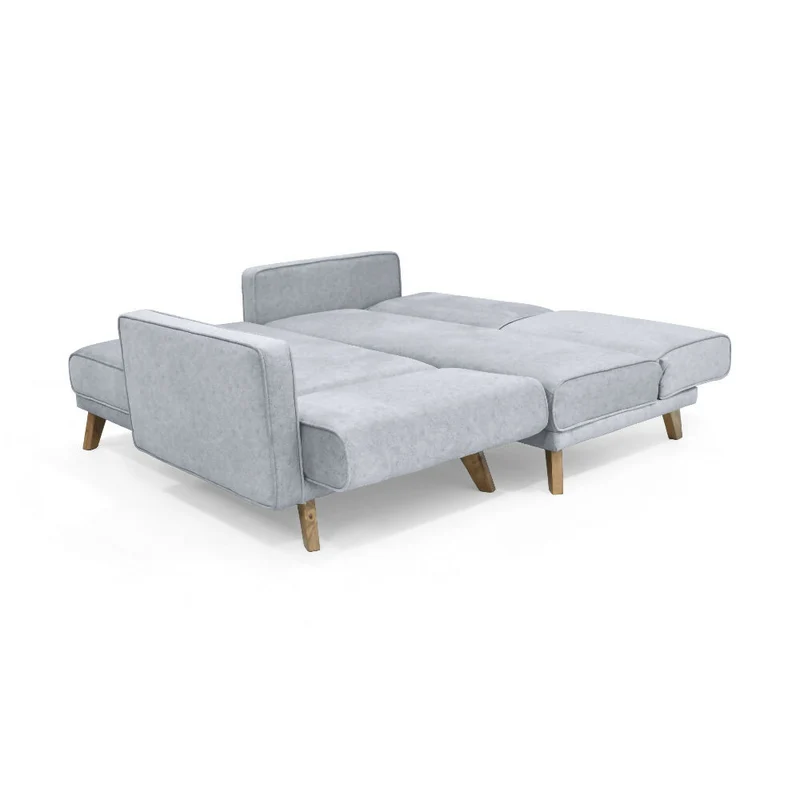 Sofá Cama en L Chelsea Izquierdo 265x160x76 Tela Plata