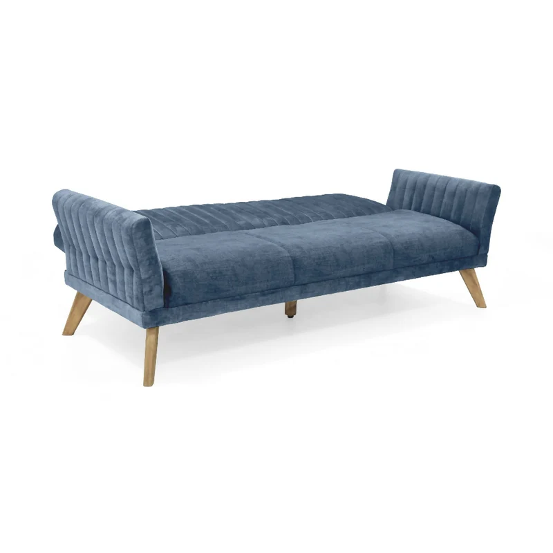 Sofá Cama Pensilvania 205x85x87 Reclinable Tela Azul