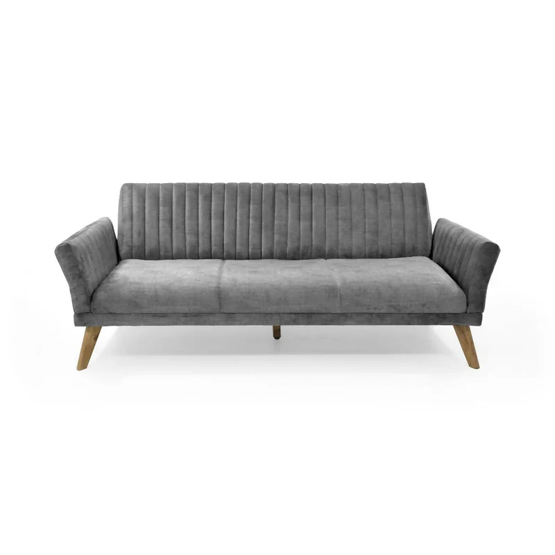 Sofá Cama Pensilvania 205x85x87 Reclinable Tela Gris