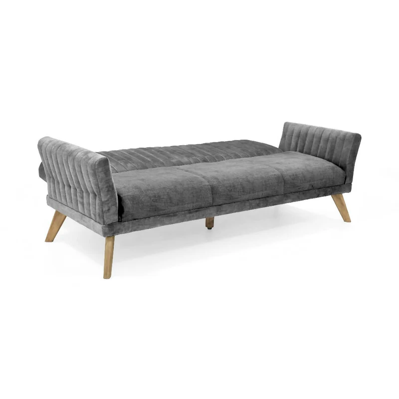 Sofá Cama Pensilvania 205x85x87 Reclinable Tela Gris
