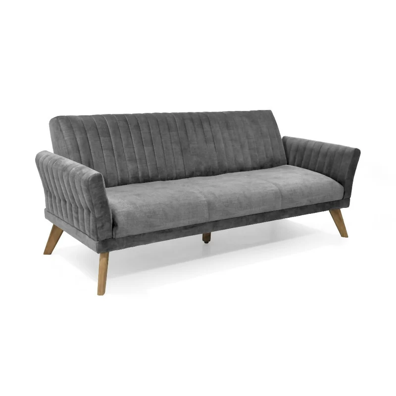 Sofá Cama Pensilvania 205x85x87 Reclinable Tela Gris
