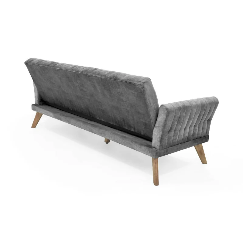 Sofá Cama Pensilvania 205x85x87 Reclinable Tela Gris