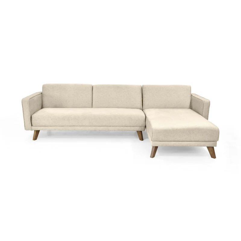 Sofá Cama en L Chelsea Izquierdo 265x160x76 Tela Beige