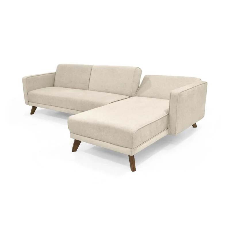 Sofá Cama en L Chelsea Izquierdo 265x160x76 Tela Beige