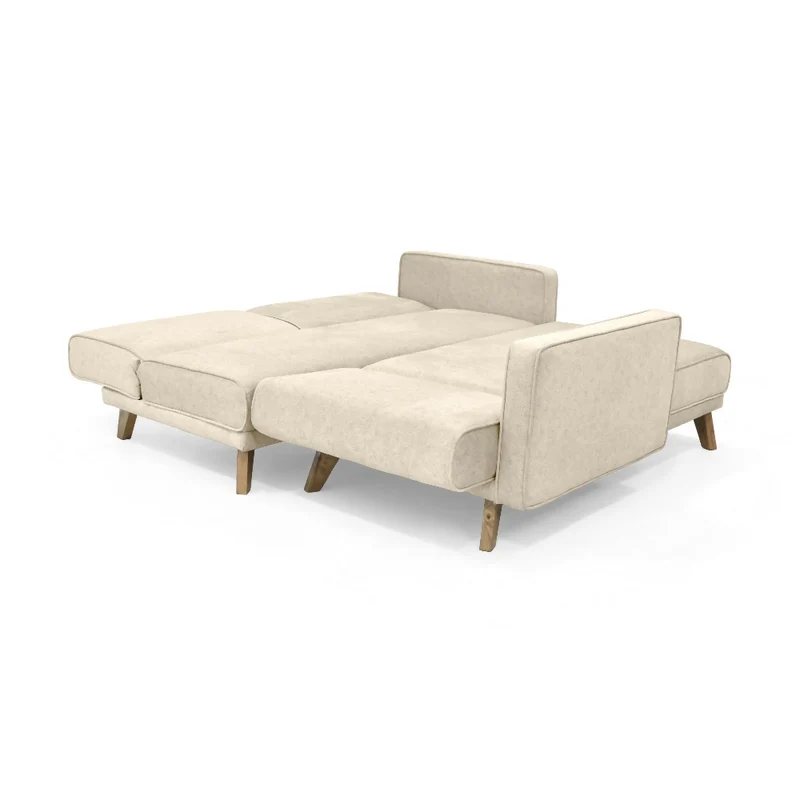 Sofá Cama en L Chelsea Derecho 265x160x76 Tela Beige