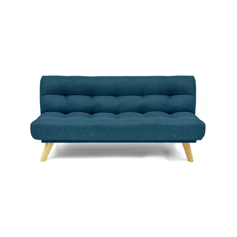 Sofá Cama Porto 182x85x85 Reclinable 3 Posiciones Tela Azul