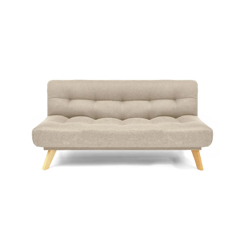 Sofá Cama Porto 182x85x85 Reclinable 3 Posiciones Tela Beige