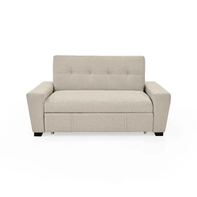 Sofá Cama 2 Puestos Hamburgo 160x87x86 Tela Beige