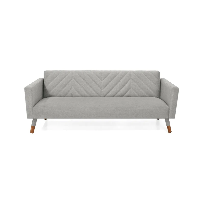 Sofá Cama Artemisa 196x80x78 Reclinable Tela Plata