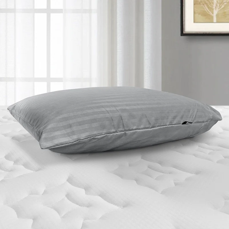 Funda de Almohada Hotelero Lencería Pack 2 Unidades, Color Gris
