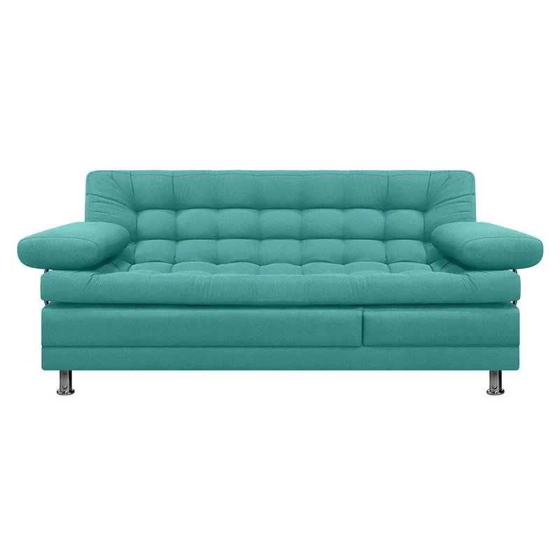 Sofá Cama Multifuncional Euro con Brazos Antifluido, Color Turquesa