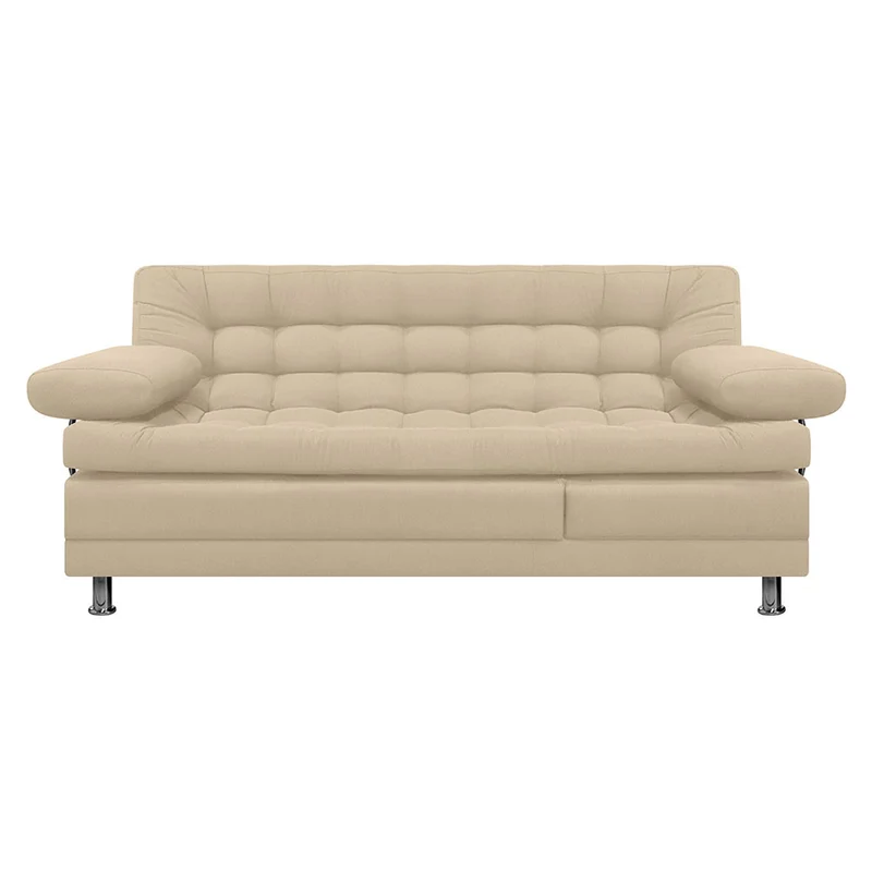Sofá Cama Multifuncional Euro con Brazos Antifluido, Color Beige