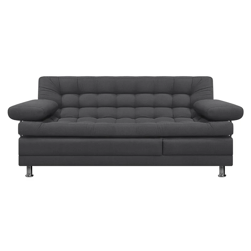 Sofá Cama Multifuncional Euro con Brazos Antifluido, Color Gris