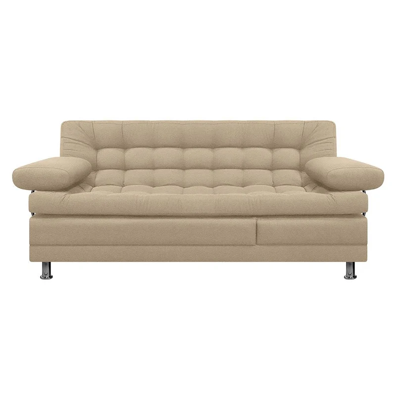 Sofá Cama Multifuncional Euro con Brazos Tela, Color Beige