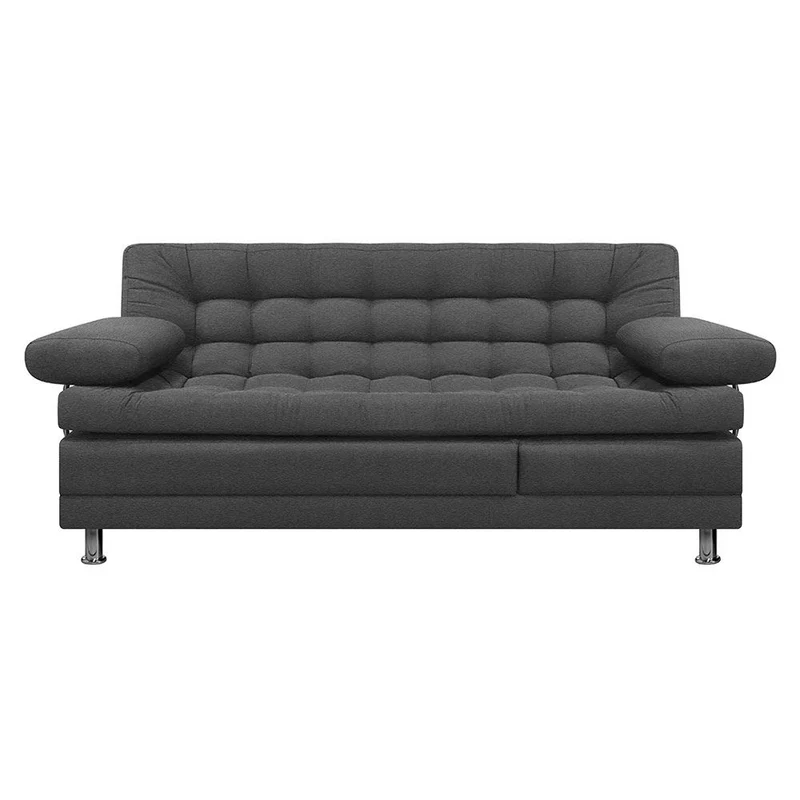 Sofá Cama Multifuncional Euro con Brazos Tela, Color Gris
