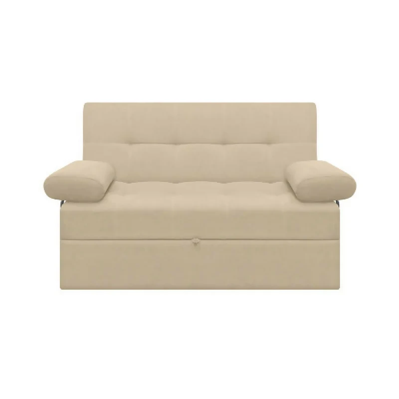 Sofá Cama Angela con Brazos Antifluido, Color Beige