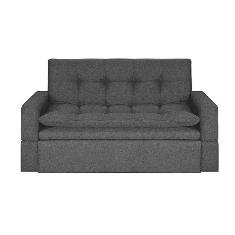 Sofá Cama Ethel Tela, Color Gris